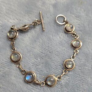 Sterling Bracelet with Blue Stones